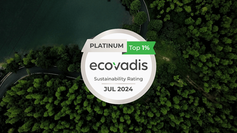 EcoVadis PlatinMedaille für Nachhaltigkeit